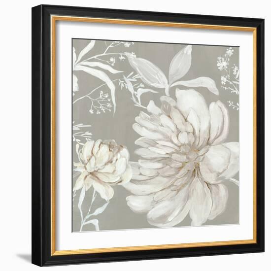 Neutral Peony I-Asia Jensen-Framed Art Print