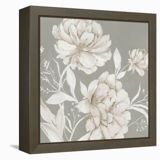 Neutral Peony II-Asia Jensen-Framed Stretched Canvas