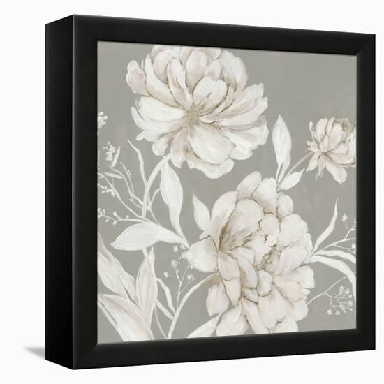 Neutral Peony II-Asia Jensen-Framed Stretched Canvas