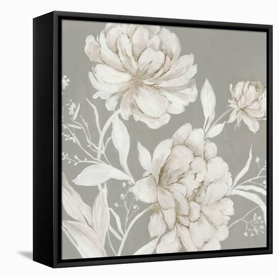 Neutral Peony II-Asia Jensen-Framed Stretched Canvas