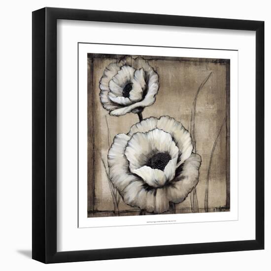 Neutral Poppies II-Tim O'toole-Framed Art Print