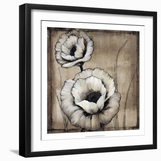 Neutral Poppies II-Tim O'toole-Framed Art Print