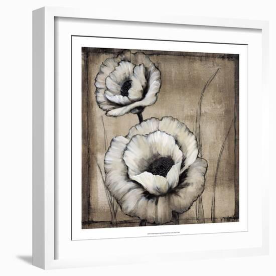 Neutral Poppies II-Tim O'toole-Framed Art Print