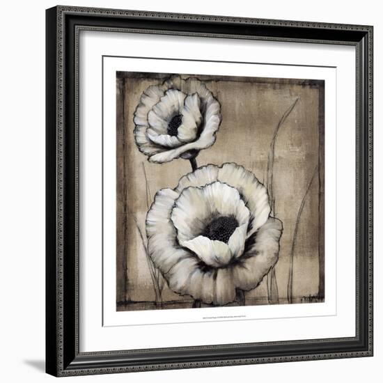 Neutral Poppies II-Tim O'toole-Framed Art Print