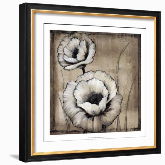 Neutral Poppies II-Tim O'toole-Framed Art Print