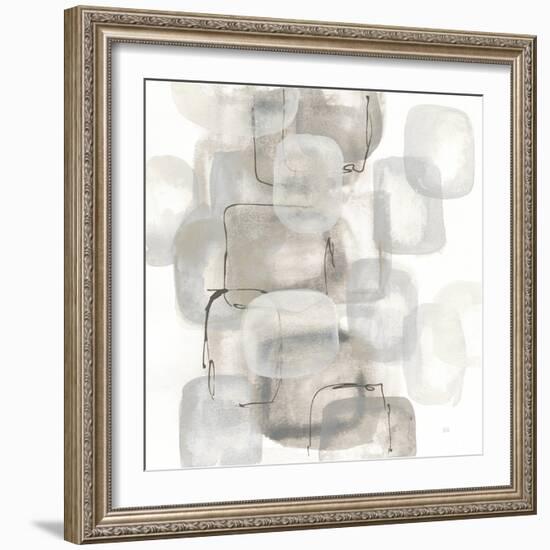 Neutral Stacking I White-Chris Paschke-Framed Art Print