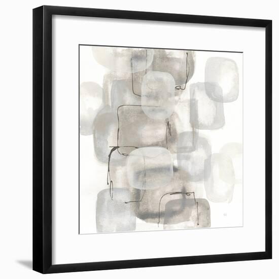 Neutral Stacking I White-Chris Paschke-Framed Art Print