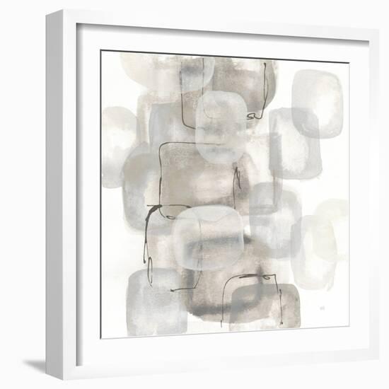 Neutral Stacking I White-Chris Paschke-Framed Art Print