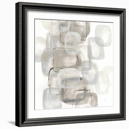 Neutral Stacking I White-Chris Paschke-Framed Art Print