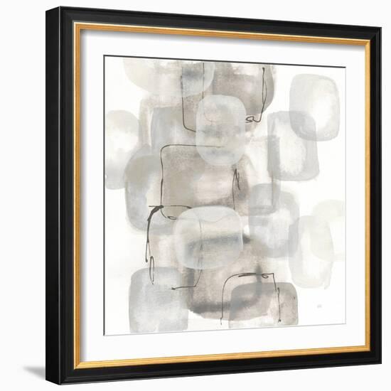 Neutral Stacking I White-Chris Paschke-Framed Art Print