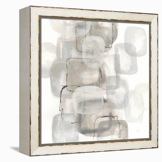 Neutral Stacking I White-Chris Paschke-Framed Stretched Canvas