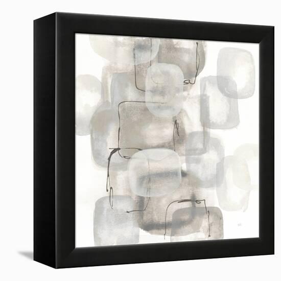 Neutral Stacking I White-Chris Paschke-Framed Stretched Canvas