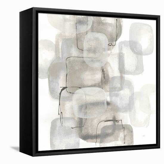 Neutral Stacking I White-Chris Paschke-Framed Stretched Canvas