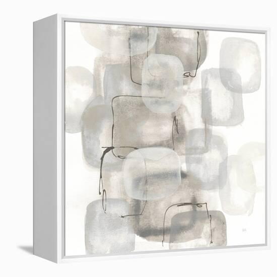 Neutral Stacking I White-Chris Paschke-Framed Stretched Canvas