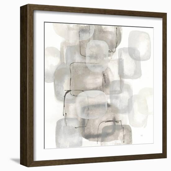 Neutral Stacking I White-Chris Paschke-Framed Premium Giclee Print