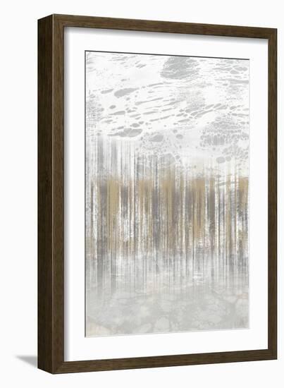 Neutral Staggered Lines I-Jennifer Goldberger-Framed Art Print