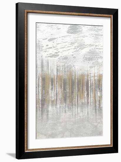 Neutral Staggered Lines I-Jennifer Goldberger-Framed Art Print