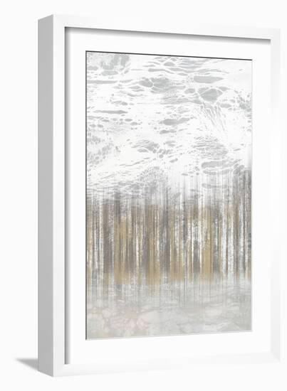 Neutral Staggered Lines II-Jennifer Goldberger-Framed Art Print