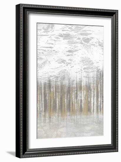 Neutral Staggered Lines II-Jennifer Goldberger-Framed Art Print