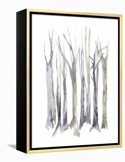 Neutral Treeline I-Jennifer Goldberger-Framed Stretched Canvas