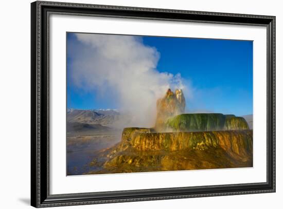 Nevada, Black Rock Desert, Fly Geyser Erupting-Bernard Friel-Framed Photographic Print