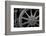 Nevada, Ely. Black and White of Train Wheel-Jaynes Gallery-Framed Photographic Print