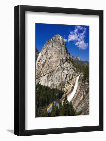 Nevada Fall, Half Dome and Liberty Cap, California, Usa-Russ Bishop-Framed Photographic Print