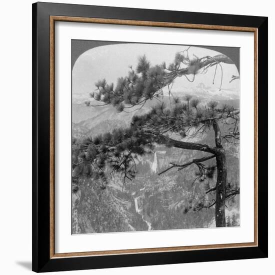 Nevada Falls, Vernal Falls and Liberty Cap, Yosemite Valley, California, USA, 1902-Underwood & Underwood-Framed Giclee Print