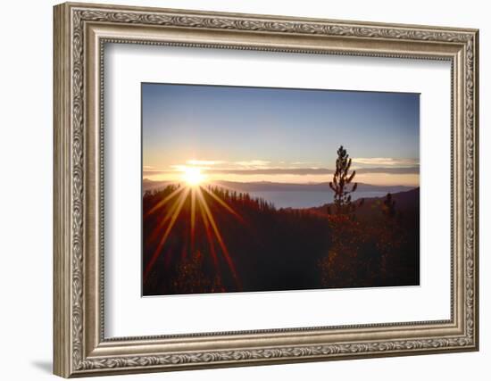 Nevada, Lake Tahoe at Sunset-Savanah Stewart-Framed Photographic Print