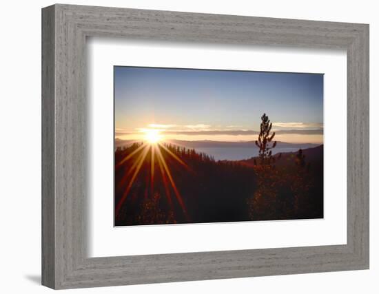 Nevada, Lake Tahoe at Sunset-Savanah Stewart-Framed Photographic Print