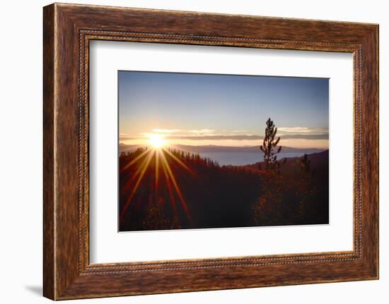 Nevada, Lake Tahoe at Sunset-Savanah Stewart-Framed Photographic Print