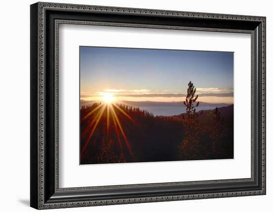 Nevada, Lake Tahoe at Sunset-Savanah Stewart-Framed Photographic Print