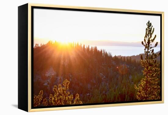 Nevada, Lake Tahoe at Sunset-Savanah Stewart-Framed Premier Image Canvas