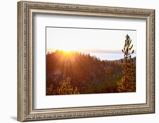 Nevada, Lake Tahoe at Sunset-Savanah Stewart-Framed Photographic Print