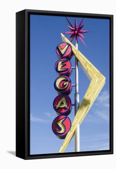 Nevada, Las Vegas, Fremont Street. Oscar’S Neon Martini Glass and Vegas Neon Signs-Michael DeFreitas-Framed Premier Image Canvas