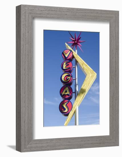 Nevada, Las Vegas, Fremont Street. Oscar’S Neon Martini Glass and Vegas Neon Signs-Michael DeFreitas-Framed Photographic Print