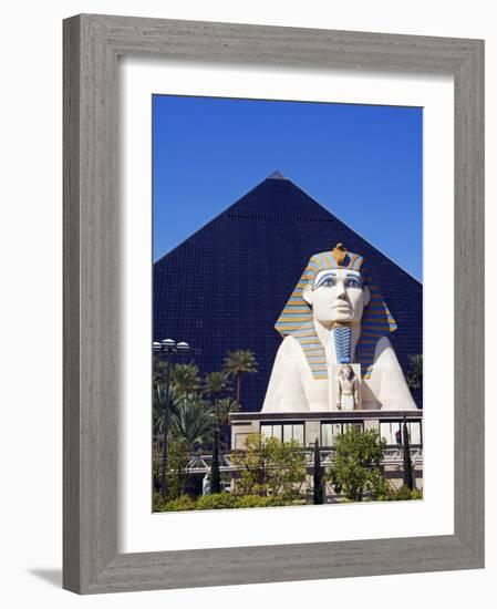 Nevada, Las Vegas, Luxor Casino Pyramid and Sphinx, USA-Christian Kober-Framed Photographic Print