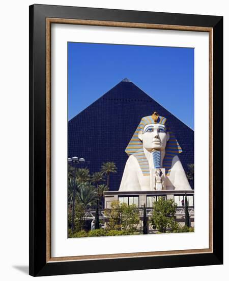 Nevada, Las Vegas, Luxor Casino Pyramid and Sphinx, USA-Christian Kober-Framed Photographic Print