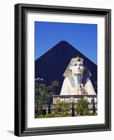 Nevada, Las Vegas, Luxor Casino Pyramid and Sphinx, USA-Christian Kober-Framed Photographic Print