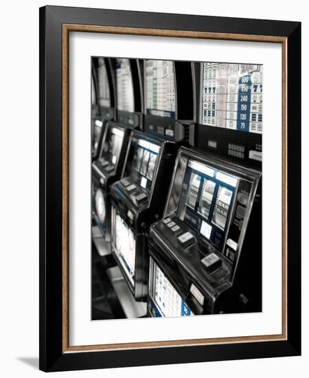 Nevada, Las Vegas, Mccarran International Airport, Slot Machines, USA-Walter Bibikow-Framed Photographic Print