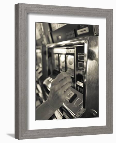 Nevada, Las Vegas, Mccarran International Airport, Slot Machines, USA-Walter Bibikow-Framed Photographic Print