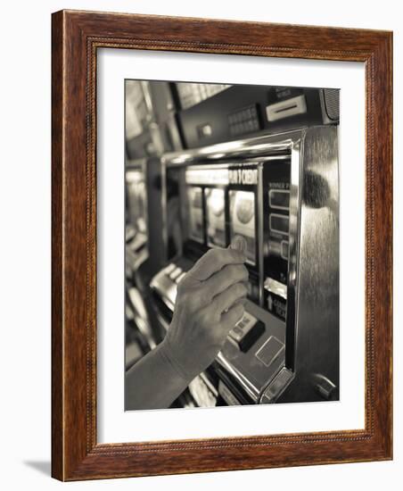 Nevada, Las Vegas, Mccarran International Airport, Slot Machines, USA-Walter Bibikow-Framed Photographic Print