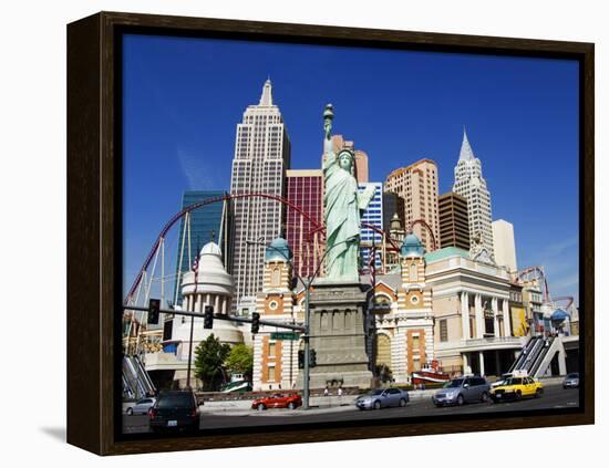 Nevada, Las Vegas, Statue of Liberty and New York New York City Skyline Reproduction, USA-Christian Kober-Framed Premier Image Canvas
