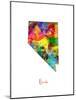 Nevada Map-Michael Tompsett-Mounted Art Print