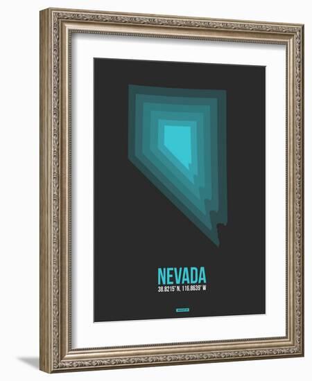 Nevada Radiant Map 5-NaxArt-Framed Art Print