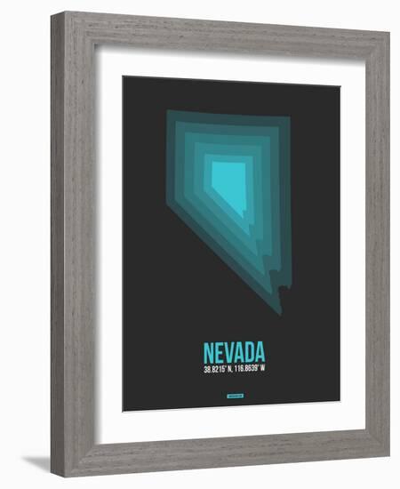 Nevada Radiant Map 5-NaxArt-Framed Art Print