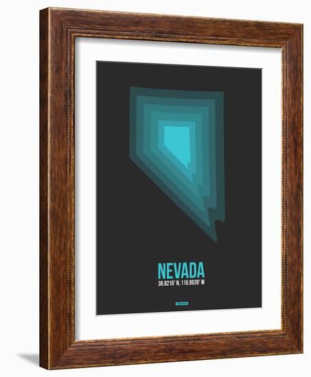 Nevada Radiant Map 5-NaxArt-Framed Art Print