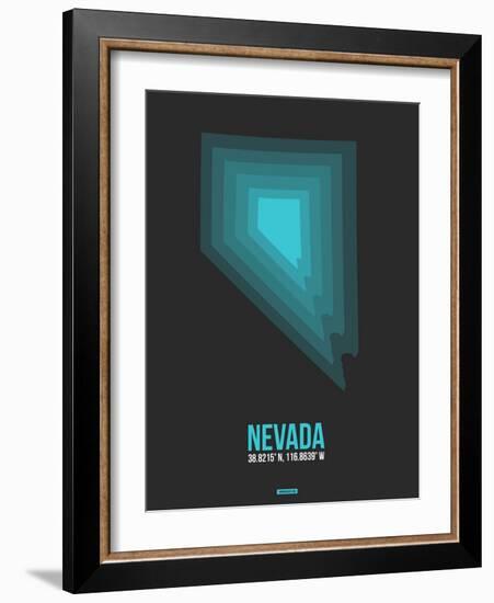 Nevada Radiant Map 5-NaxArt-Framed Art Print