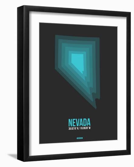 Nevada Radiant Map 5-NaxArt-Framed Art Print