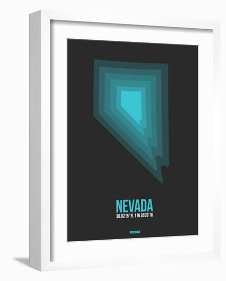 Nevada Radiant Map 5-NaxArt-Framed Art Print